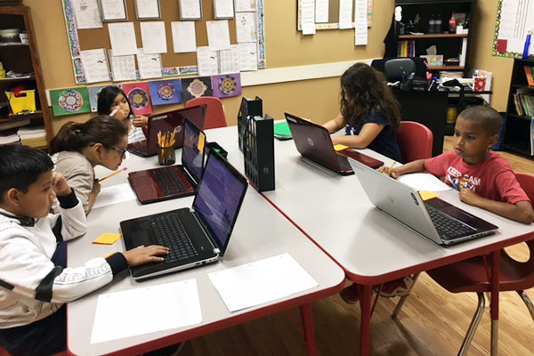 Students Working on Computers